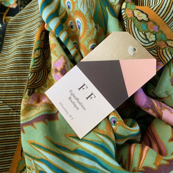 Bohemian Floral Peacock Kimono Duster Jacket - Picture 5 of 8